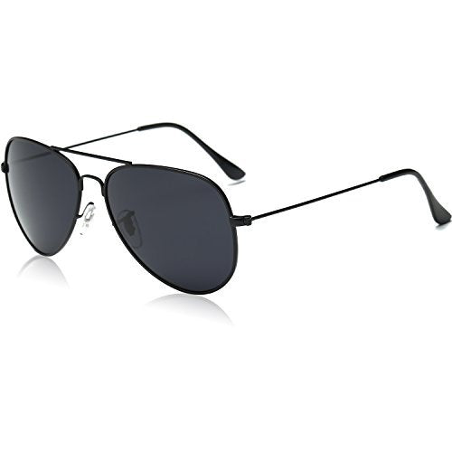 SojoS Gafas De Sol Para Hombres Y Mujeres Aviator Clásico Marco Metal Lentes Espejo Polarizadas SJ1054