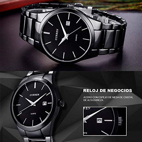 CURREN Reloj Para Hombres Diseño Ejecutivo Exclusivo Fechador Automático
