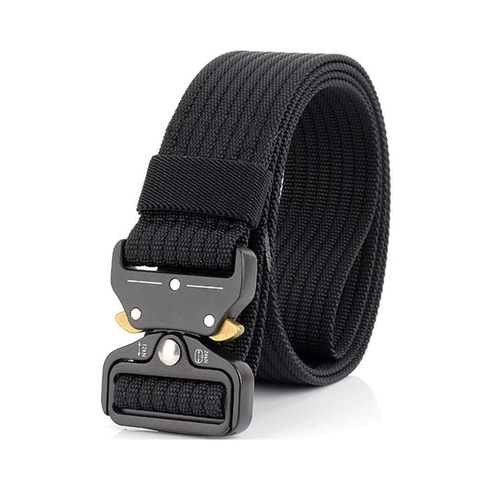 Heilsa Cinturón táctico para Hombres y Mujeres, Estilo Militar Correa de Nylon Cinturón de Tela para Exteriores con Hebilla de Metal de liberación rápida