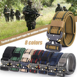 Heilsa Cinturón táctico para Hombres y Mujeres, Estilo Militar Correa de Nylon Cinturón de Tela para Exteriores con Hebilla de Metal de liberación rápida