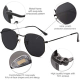 SojoS Lentes de sol Polarizado Unisex Hombre Mujer Pequeño Clásico Cuadrado Vintage UV400 Protección SJ1072