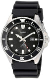 Casio De los hombres negro Analog anti Reverse Bisel reloj